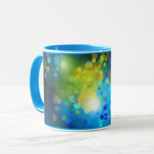 Mug Joli Bleu Est Mon Préféré Couleur Nom Cadeau Café (Devant gauche)