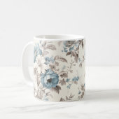 Mug Joli bleu poussiéreux/Brown floral clair (Devant gauche)