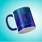 Mug Joli bleu turquoise Unicorn Parties scintillant Dr