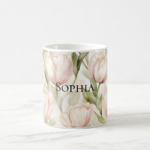 Mug Joli Blush Crème rose Tulips Floral