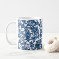 Joli Boho bleu et blanc floral