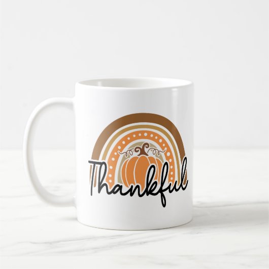 Mug Joli Boho de saison Boho Citrouille Thankful Café (Gauche)