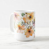 Mug Joli Boho Orange Rose Aquarelle Fleur sauvage Mama (Devant gauche)