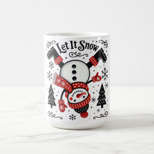 Mug Joli bonhomme de neige de Noël Laisser neiger