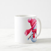 Mug Joli bonhomme rose de Noël (Devant droit)