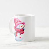 Mug Joli bonhomme rose de Noël (Devant gauche)