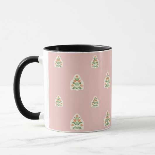 Mug Joli bouquet de fleurs multicolore motif ethnique (Gauche)