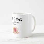 Mug Joli bouquet floral Mariage M & Mme (Devant droit)