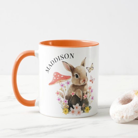 Mug Joli Bunny aquarelle (Avec donut)