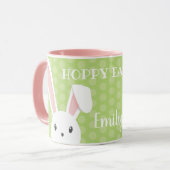 Mug Joli Bunny de Pâques amusant vert nom du printemps (Devant gauche)