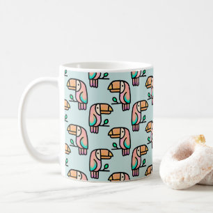 Mug joli cadeau d'animal de toucan tropical mignon pou