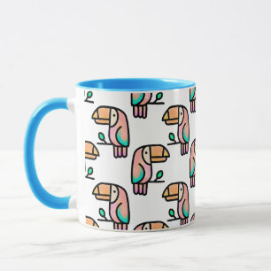 Mug joli cadeau d'animal de toucan tropical mignon pou