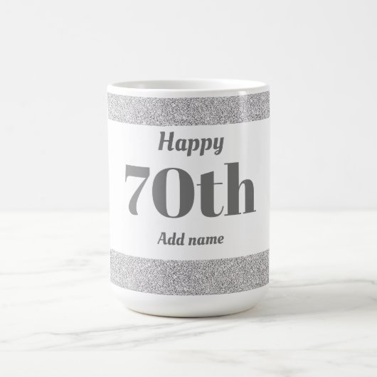 Mug Joli cadeau d'anniversaire personnalisé 70e (Centre)