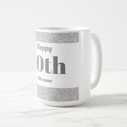 Mug Joli cadeau d'anniversaire personnalisé 70e (Devant droit)