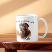 Mug Joli café brun foncé du matin avec mon labrador