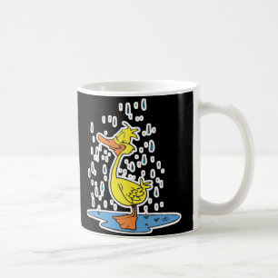 Mug joli canard dans une flaque sous la pluie