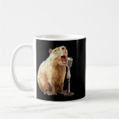 Mug Joli Capybara avec micro pour Karaoke et chant (Gauche)