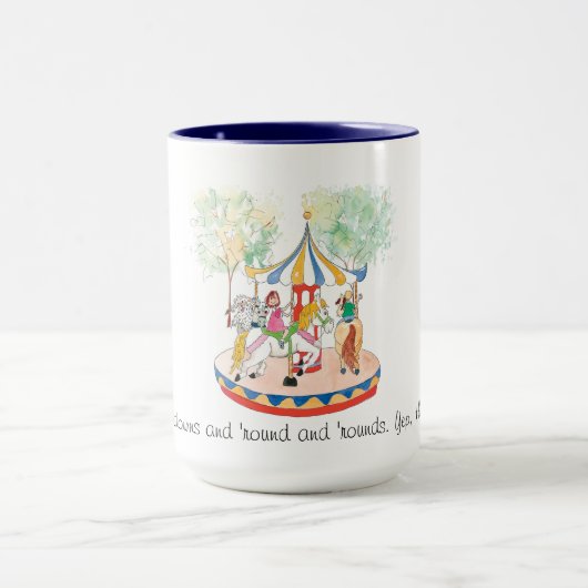 Mug Joli Carousel Amusant Colorful Childrens Illustrat (Centre)