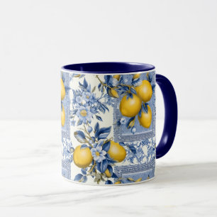 Mug Joli Carreaux Talavera Tout-En-Tête Citrons Imprim