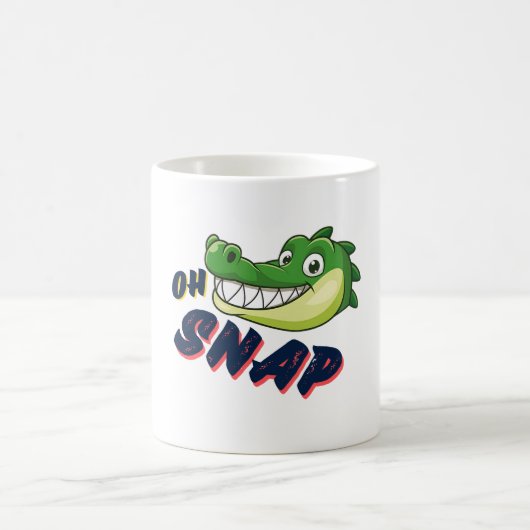 Mug Joli Cartoon Alligator Snapper Oh Snap Drôle Dire (Centre)