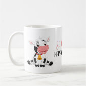 Mug Joli Cartoon Bébé Vache Joyeux anniversaire (Gauche)