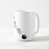 Mug Joli Chat Astronaute dans l'Espace Flottant dans l (Devant droit)