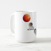 Mug Joli Chat Astronaute dans l'Espace Flottant dans l (Devant gauche)