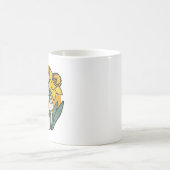 Mug Joli chat avec fleur de jonquille jaune (Centre)