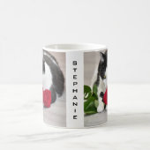 Mug Joli chat avec la rose rouge (Centre)