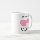 Mug Joli Chat Blanc Chatte Endormie (Devant droit)