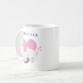 Mug Joli Chat Blanc Chatte Endormie (Devant gauche)