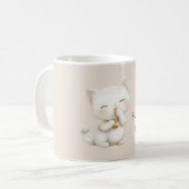 Mug Joli Chat Blanc Doux Comme Du Miel (Devant gauche)