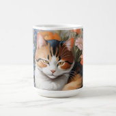 Mug Joli chat calico et fleurs (Centre)