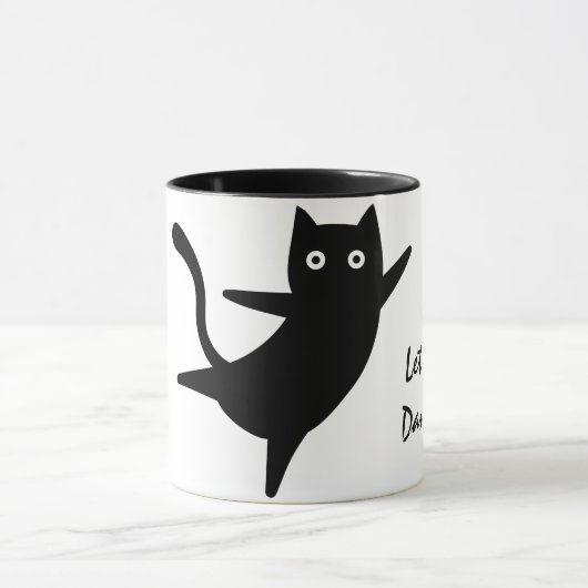 Mug Joli Chat, Chat Heureux Chat,Dansons, Moderne (Centre)