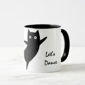 Mug Joli Chat, Chat Heureux Chat,Dansons, Moderne (Devant droit)