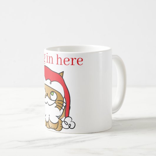 Mug Joli chat de Noël (Devant droit)