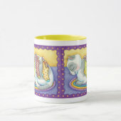 Mug Joli chat de Noël dormant avec des souris dans des (Centre)