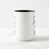 Mug Joli chat en colère qui crache Non. (Centre)