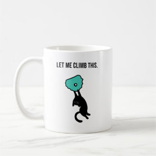 Mug Joli Chat Grimpeur Attrape une Prise de Grimper