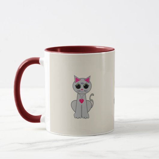 Mug Joli chat gris (Gauche)