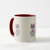 Mug Joli chat gris (Devant gauche)