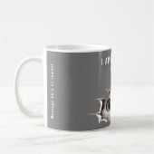 Mug Joli chat gris qui vous observe, drôle, curiosité  (Gauche)