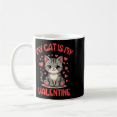 Mug Joli Chat, Mon Chat Est Mon Valentin, Célibataire (Gauche)