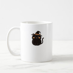 Mug Joli chat noir avec chapeau de sorcière T-Shirt cl