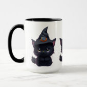 Mug Joli chat noir de Halloween fantaisiste (Gauche)