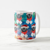 Mug Joli Chat Noir Drôle de Noël Vacances (Devant droit)