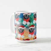 Mug Joli Chat Noir Drôle de Noël Vacances (Devant gauche)