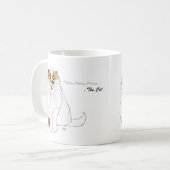 Mug Joli chat persan fluffy drôle miaou bleu (Devant gauche)
