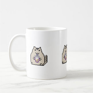 Mug « Joli chat pixelisé avec bubble tea – Style rétro