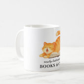 Mug Joli Chat Roux Bibliophile Citation Drôle (Devant gauche)